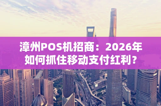 漳州POS机招商：2026年如何抓住移动支付红利？