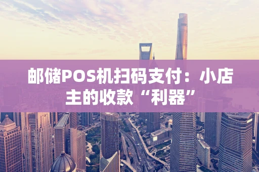 邮储POS机扫码支付：小店主的收款“利器”