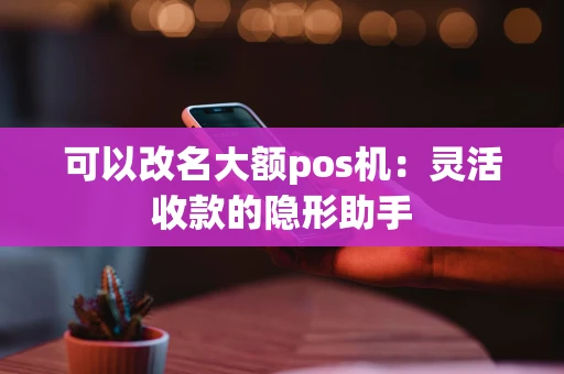 可以改名大额pos机：灵活收款的隐形助手