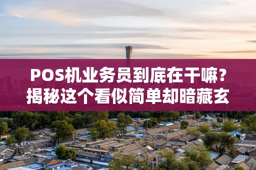 POS机业务员到底在干嘛？揭秘这个看似简单却暗藏玄机的职业