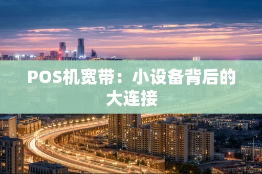 POS机宽带：小设备背后的大连接