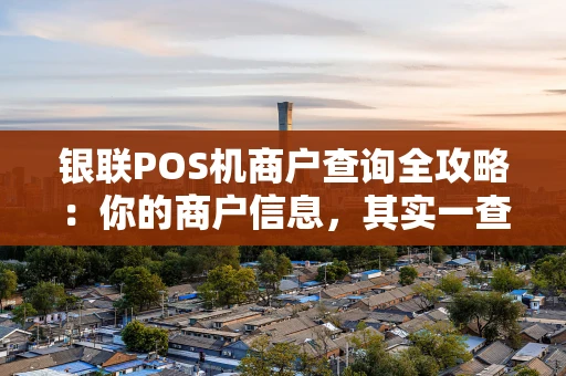 银联POS机商户查询全攻略：你的商户信息，其实一查便知