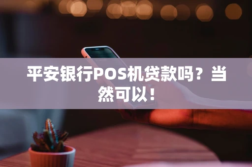 平安银行POS机贷款吗？当然可以！
