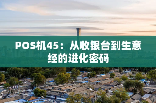 POS机45：从收银台到生意经的进化密码