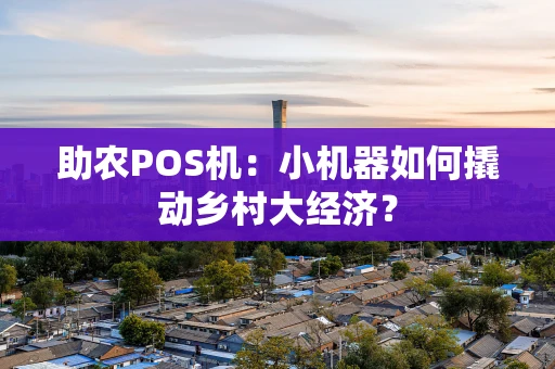 助农POS机：小机器如何撬动乡村大经济？