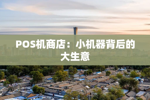 POS机商店：小机器背后的大生意