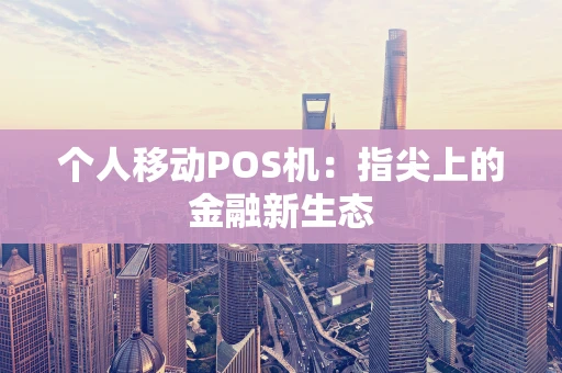 个人移动POS机：指尖上的金融新生态