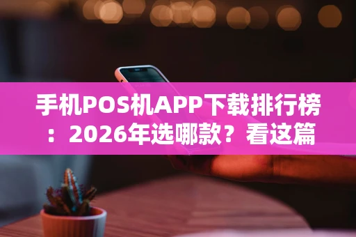 手机POS机APP下载排行榜：2026年选哪款？看这篇就够了！
