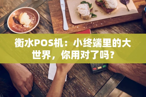 衡水POS机：小终端里的大世界，你用对了吗？