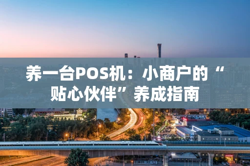 养一台POS机：小商户的“贴心伙伴”养成指南