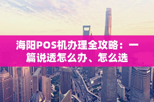 海阳POS机办理全攻略：一篇说透怎么办、怎么选