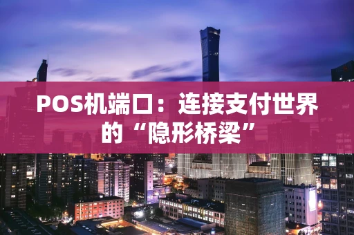 POS机端口：连接支付世界的“隐形桥梁”