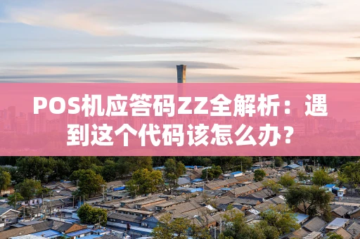 POS机应答码ZZ全解析：遇到这个代码该怎么办？