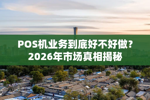 POS机业务到底好不好做？2026年市场真相揭秘