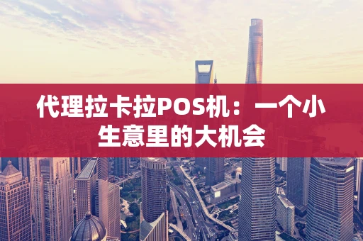 代理拉卡拉POS机：一个小生意里的大机会