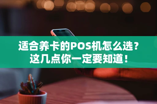 适合养卡的POS机怎么选？这几点你一定要知道！