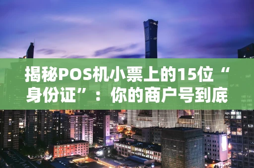 揭秘POS机小票上的15位“身份证”：你的商户号到底藏着什么秘密？