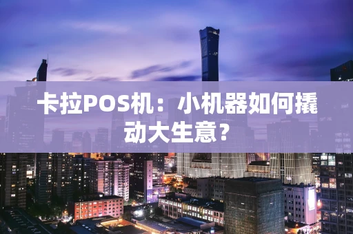 卡拉POS机：小机器如何撬动大生意？