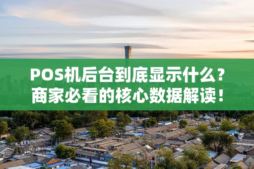 POS机后台到底显示什么？商家必看的核心数据解读！
