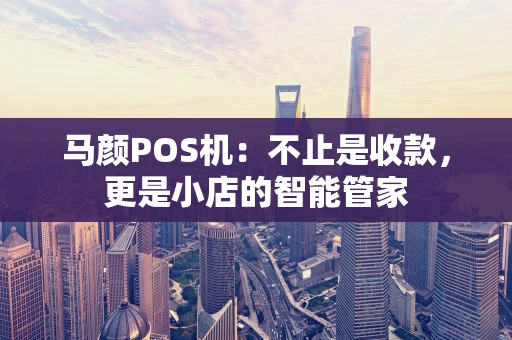 马颜POS机：不止是收款，更是小店的智能管家