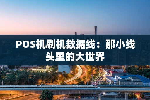 POS机刷机数据线：那小线头里的大世界