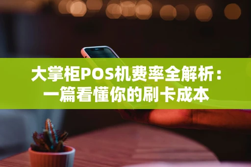 大掌柜POS机费率全解析：一篇看懂你的刷卡成本