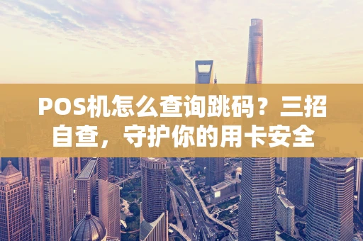 POS机怎么查询跳码？三招自查，守护你的用卡安全