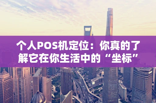 个人POS机定位：你真的了解它在你生活中的“坐标”吗？