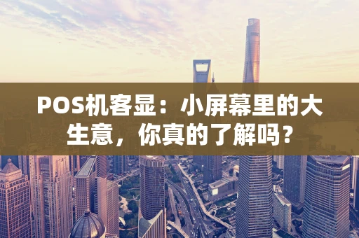 POS机客显：小屏幕里的大生意，你真的了解吗？