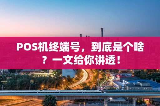 POS机终端号，到底是个啥？一文给你讲透！