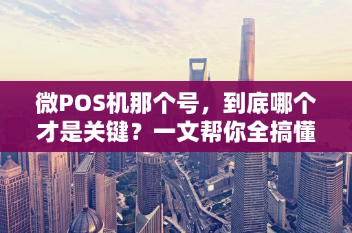 微POS机那个号，到底哪个才是关键？一文帮你全搞懂