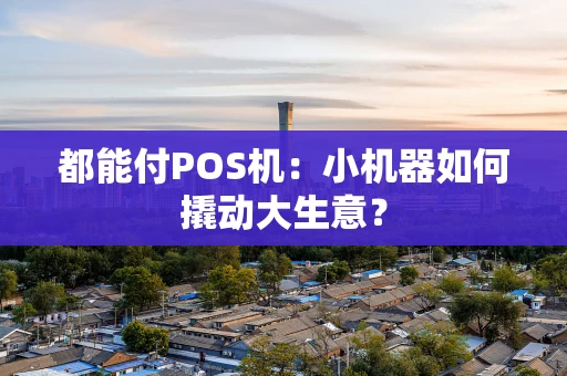 都能付POS机：小机器如何撬动大生意？