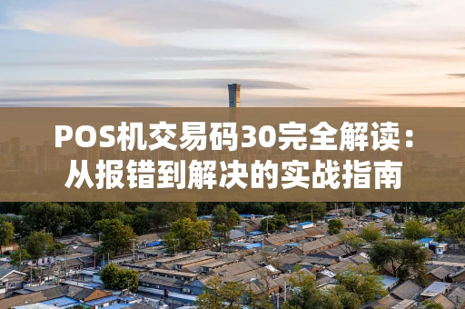 POS机交易码30完全解读：从报错到解决的实战指南