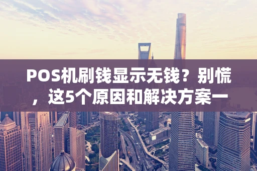 POS机刷钱显示无钱？别慌，这5个原因和解决方案一次说清！