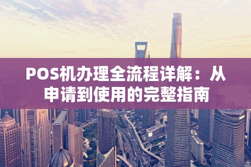 POS机办理全流程详解：从申请到使用的完整指南