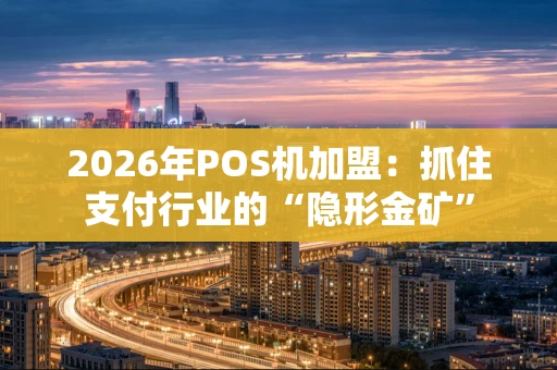 2026年POS机加盟：抓住支付行业的“隐形金矿”