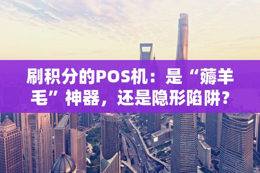 刷积分的POS机：是“薅羊毛”神器，还是隐形陷阱？