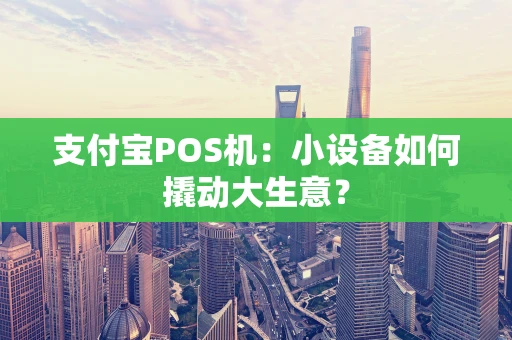 支付宝POS机：小设备如何撬动大生意？