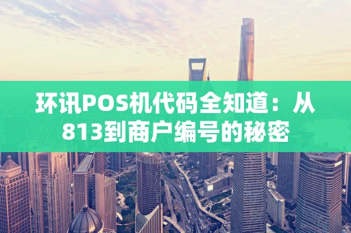 环讯POS机代码全知道：从813到商户编号的秘密