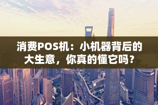 消费POS机：小机器背后的大生意，你真的懂它吗？