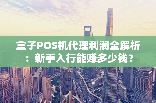 盒子POS机代理利润全解析：新手入行能赚多少钱？