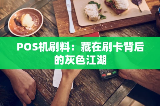 POS机刷料：藏在刷卡背后的灰色江湖
