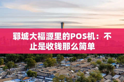 郓城大福源里的POS机：不止是收钱那么简单