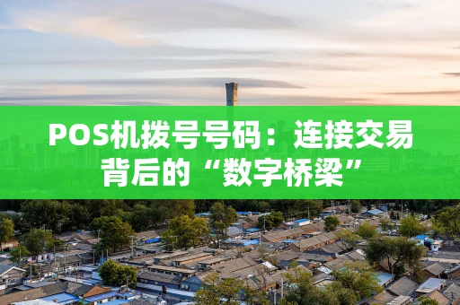 POS机拨号号码：连接交易背后的“数字桥梁”