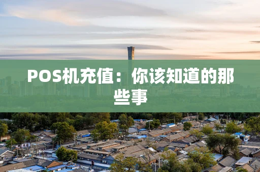 POS机充值：你该知道的那些事
