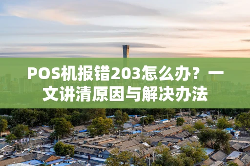 POS机报错203怎么办？一文讲清原因与解决办法