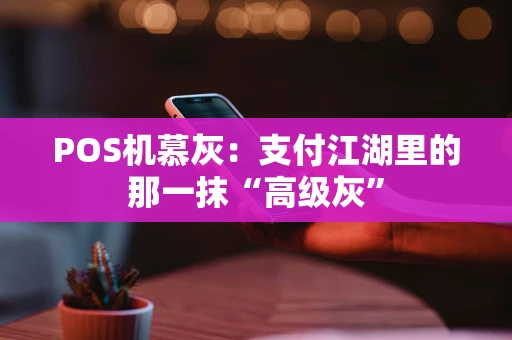POS机慕灰:支付江湖里的那一抹“高级灰” POS机慕灰:支付江湖里的那一抹“高级灰”