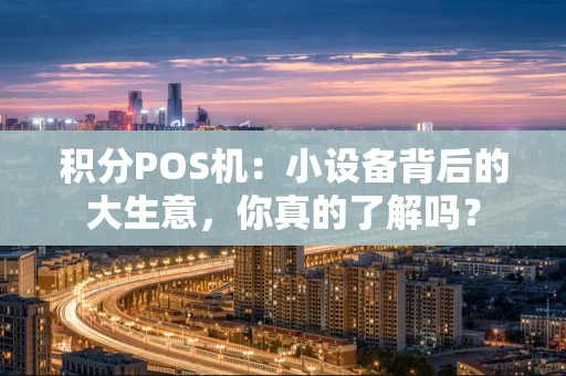 积分POS机：小设备背后的大生意，你真的了解吗？