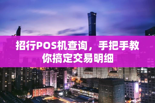招行POS机查询，手把手教你搞定交易明细