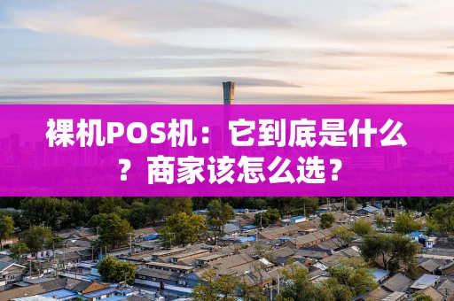 裸机POS机：它到底是什么？商家该怎么选？
